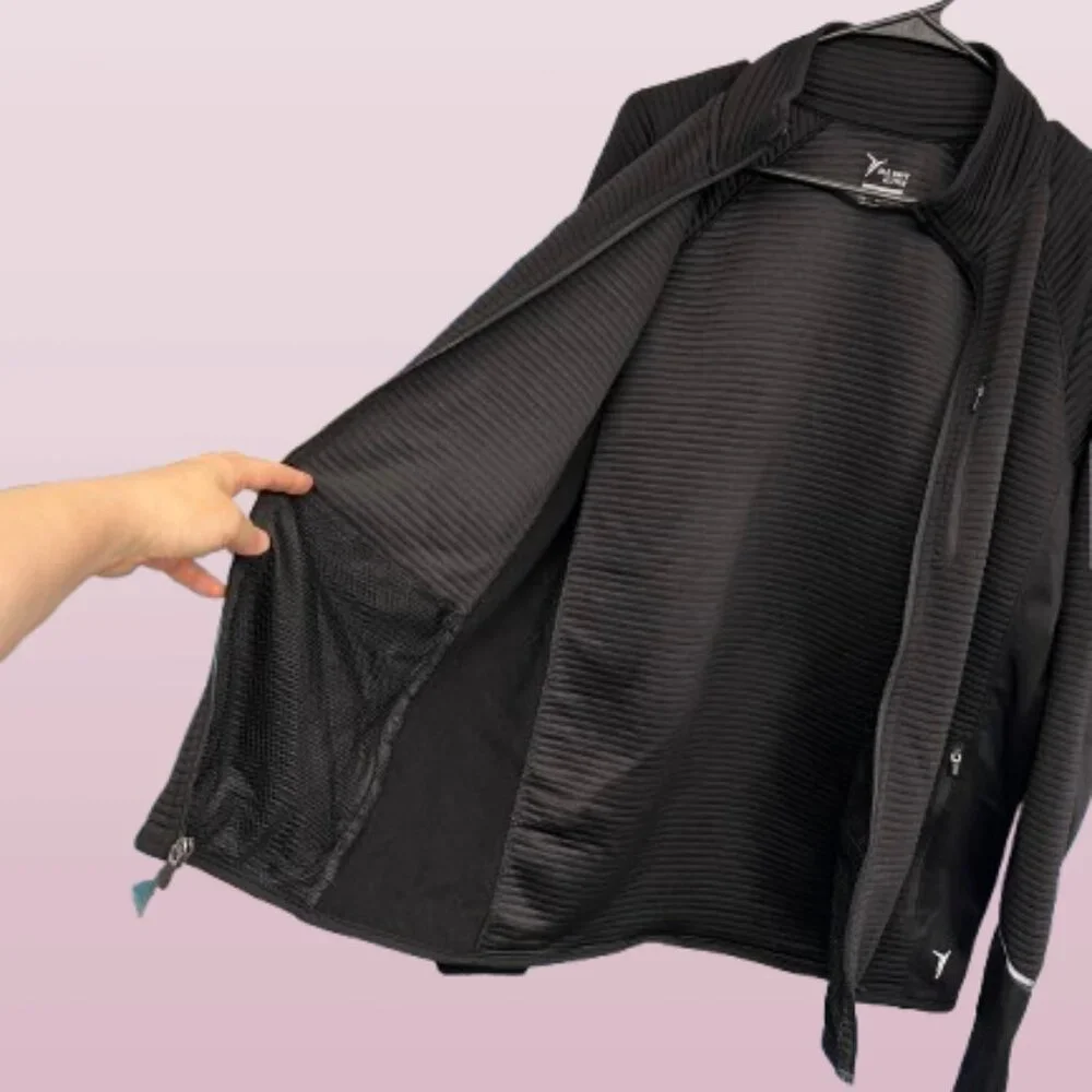 🖤 Old Navy Active Black Athletic Full-Zip Jacket Size L - Picture 7 of 7